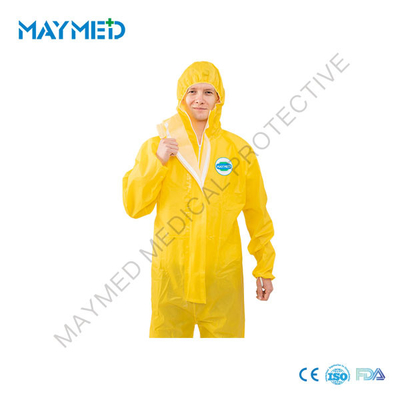 EN14126 Single Use Overall Biological Protective Gowns Chemical Resistant Type 3 4 5 6