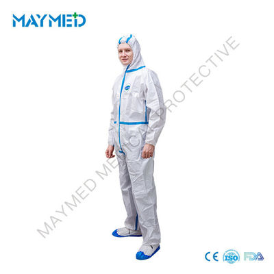 Cat III Type 4/5/6 En14126 Tape Seam Microporous Film Coverall EN1149 EN14126