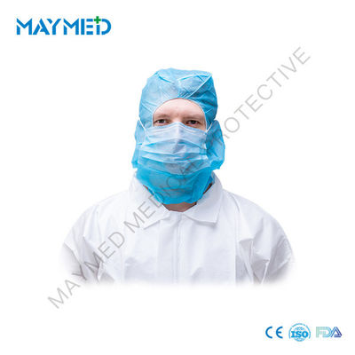Disposable Surgical Caps PP Nonwoven Hood With Mask anti dust ISO 13485