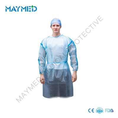 AAMI Level 3 PP PE Nonwoven Disposable Isolation Gowns