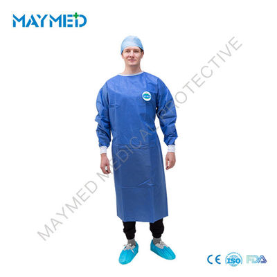 EN13795 Knitted Cuffs Disposable Surgical Gowns SMS 45g anti virus EN13795