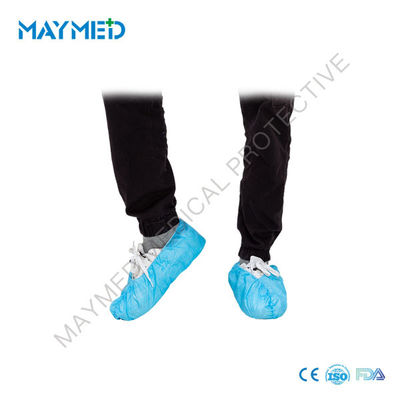 Nonwoven Disposable ESD Machine Made PP Shoe Covers Anti Static With Conductive Tapes
