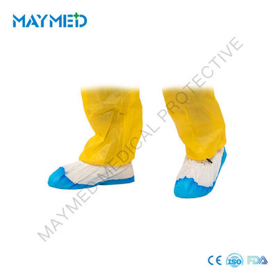 Lint Free Plastic PP CPE Blue Disposable Shoe Covers
