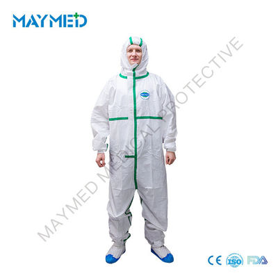 Cat III Type 4/5/6 En14126 Tape Seam Microporous Film Coverall EN1149 EN14126