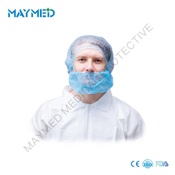 Blue Earloop Single Use PP Nonwoven Disposable Beard Covers with single elastic or double elastics