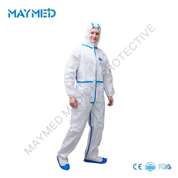 EN14126 Disposable Type 4/5/6 Medical Microporous Coverall