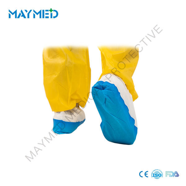 Lint Free Plastic PP CPE Blue Disposable Shoe Covers